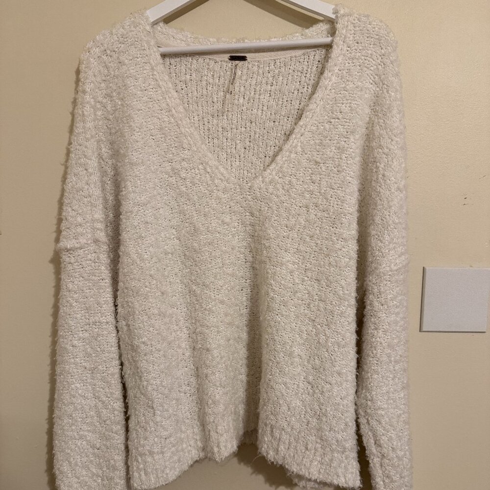 Free People Slouchy V-neck Pullover Sweater